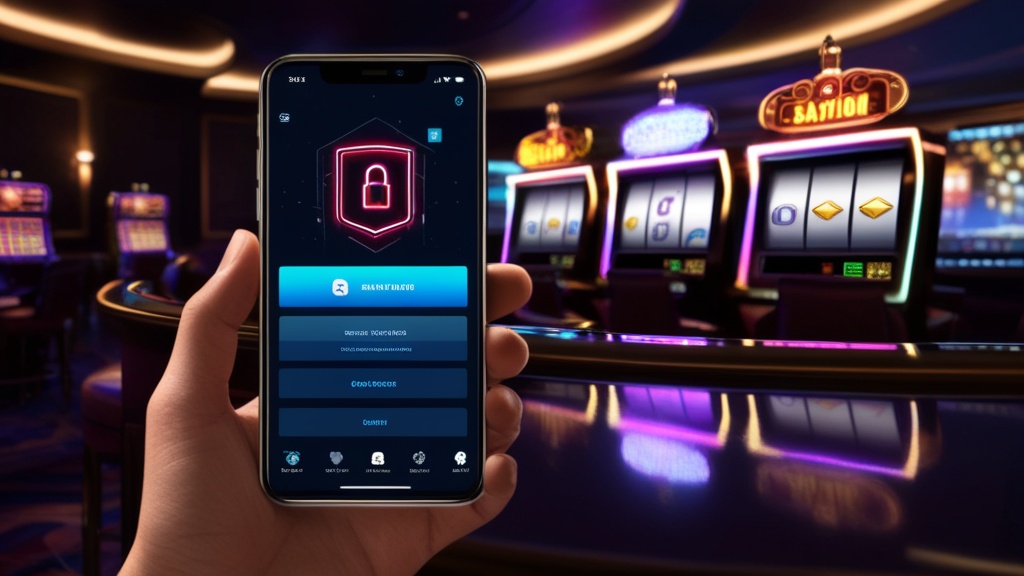 APK telepítési képernyő neonfényes kaszinóhangulatban egy telefonon